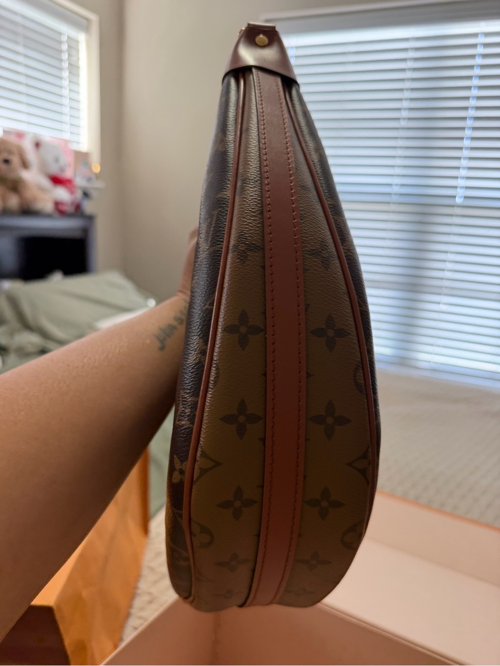 Louis Vuitton Monogram Canvas Crescent Shoulder Bag in Brown - Picture 7 of 12